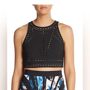Elizabeth and James New Upton Laser Cut Crop Top- L